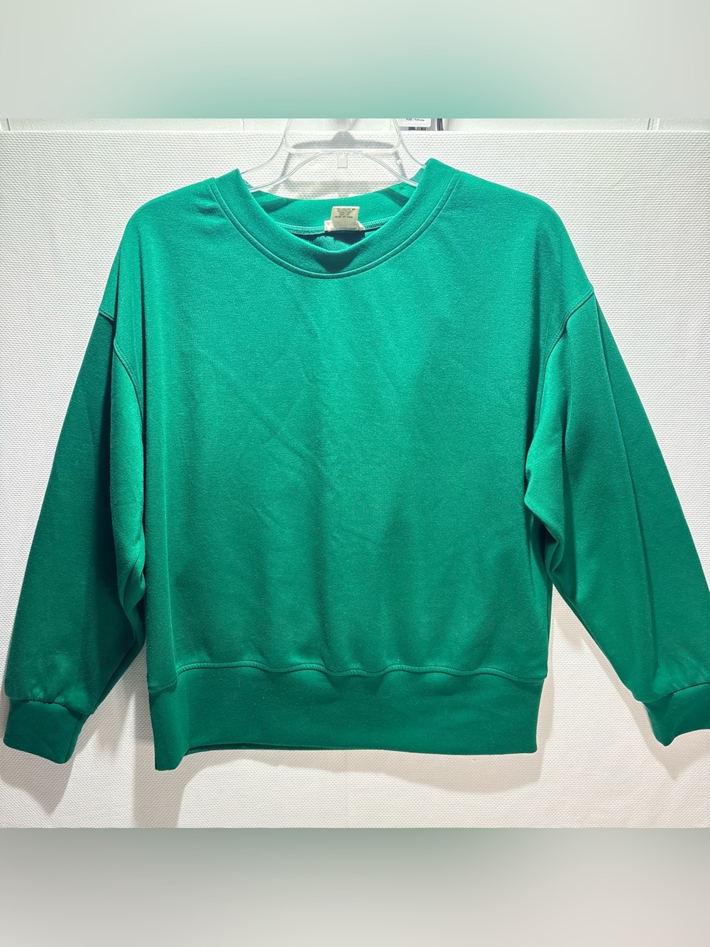 Yelete Teal Green Boxy Crewneck Sweatshirt